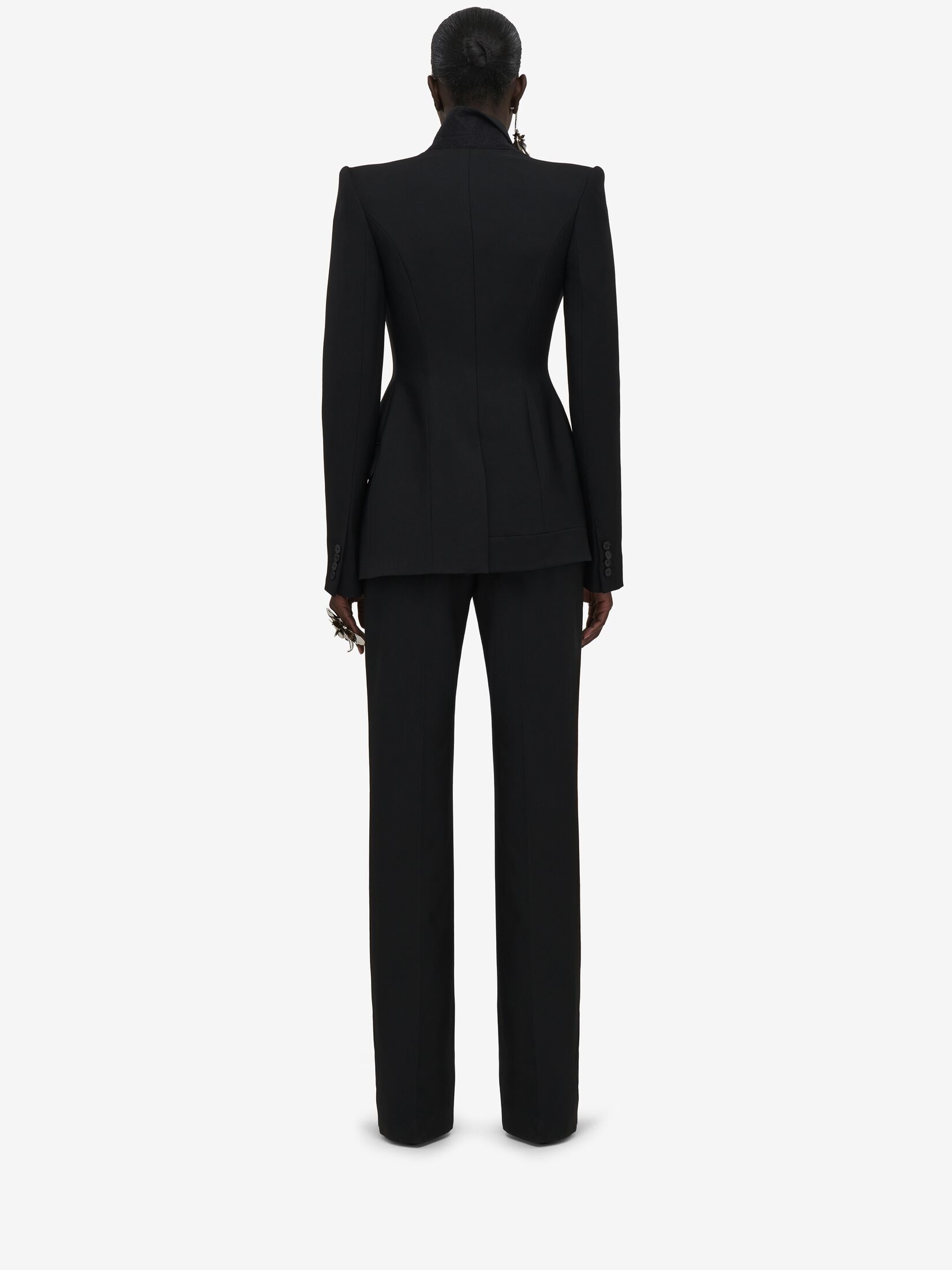 High Waisted Tapered Trousers, Black Dressy Tuxedo Pants for Ladies, Pants  for Women Suit, Elegant Slim Leg Formal Pants, Tailored Pants 