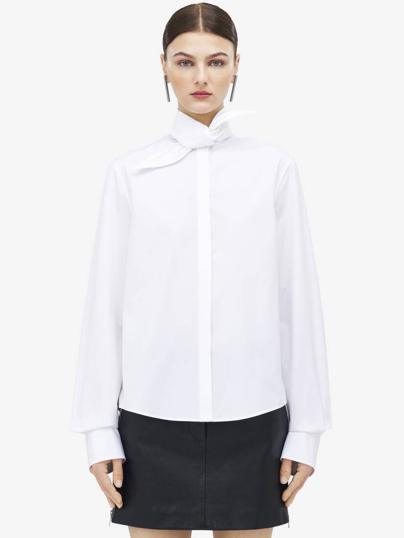 Scarf Collar Shirt