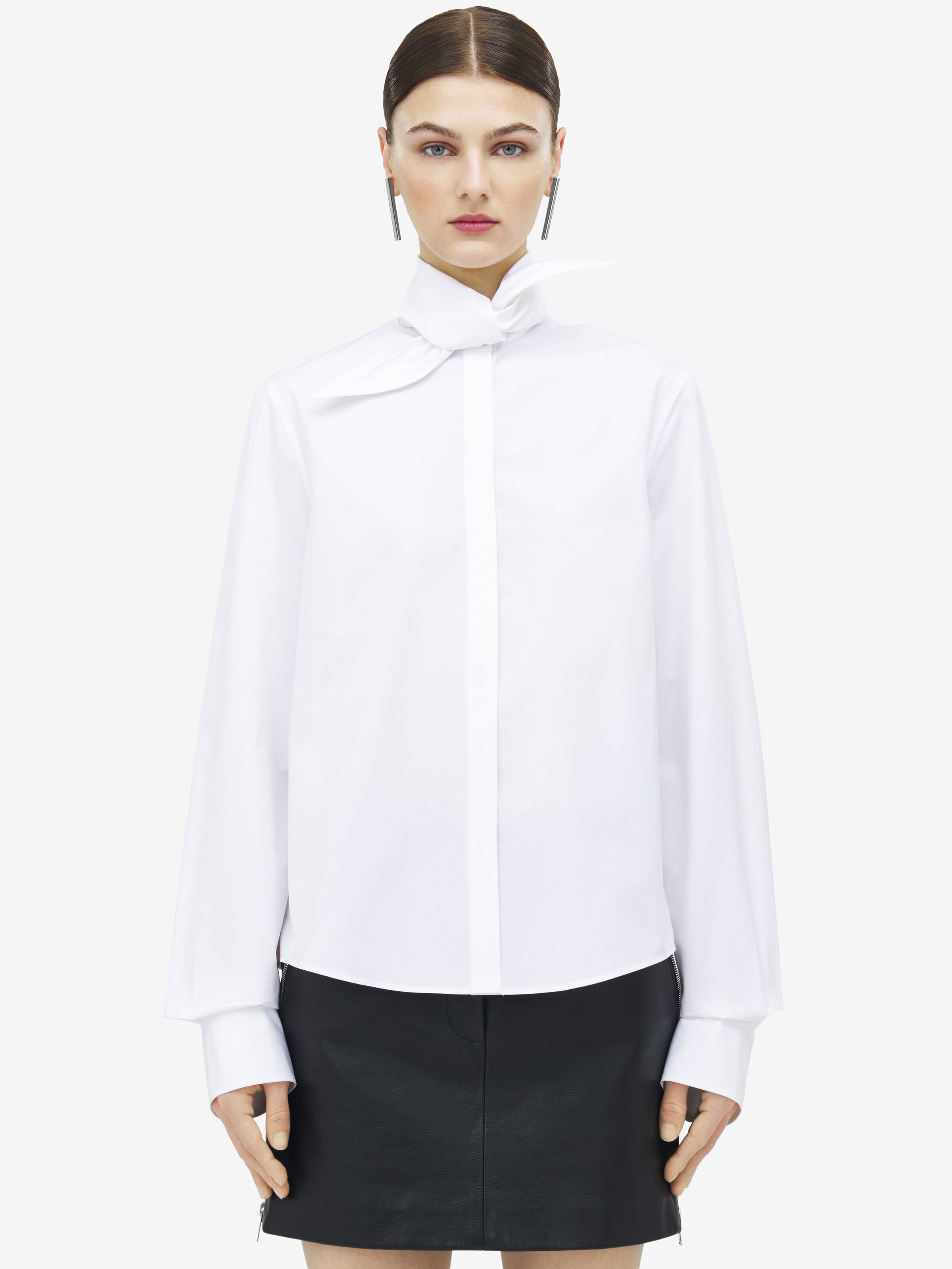 Scarf Collar Shirt