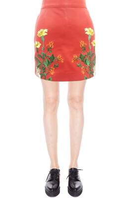 Flower embellishment mini skirt