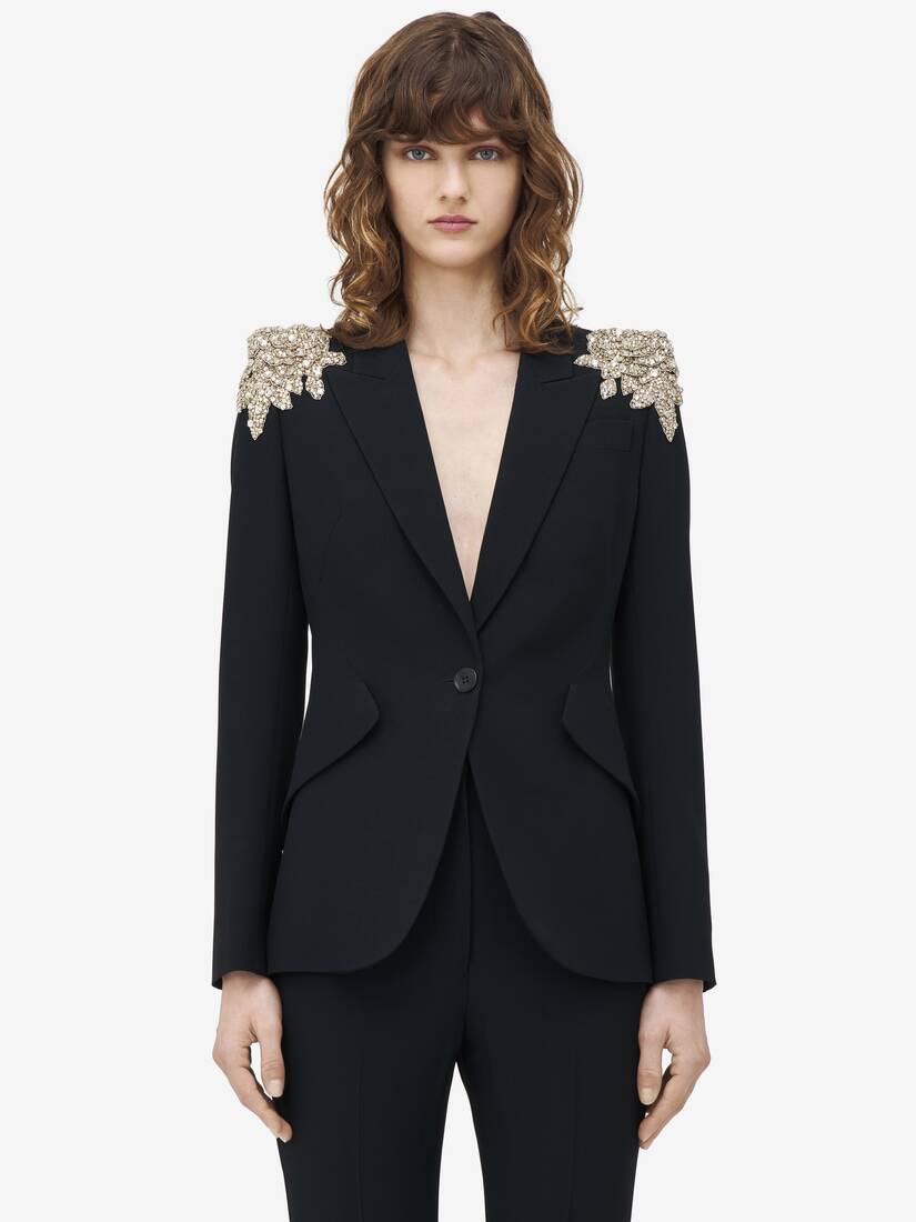 Peak Shoulder Embellished Jacket