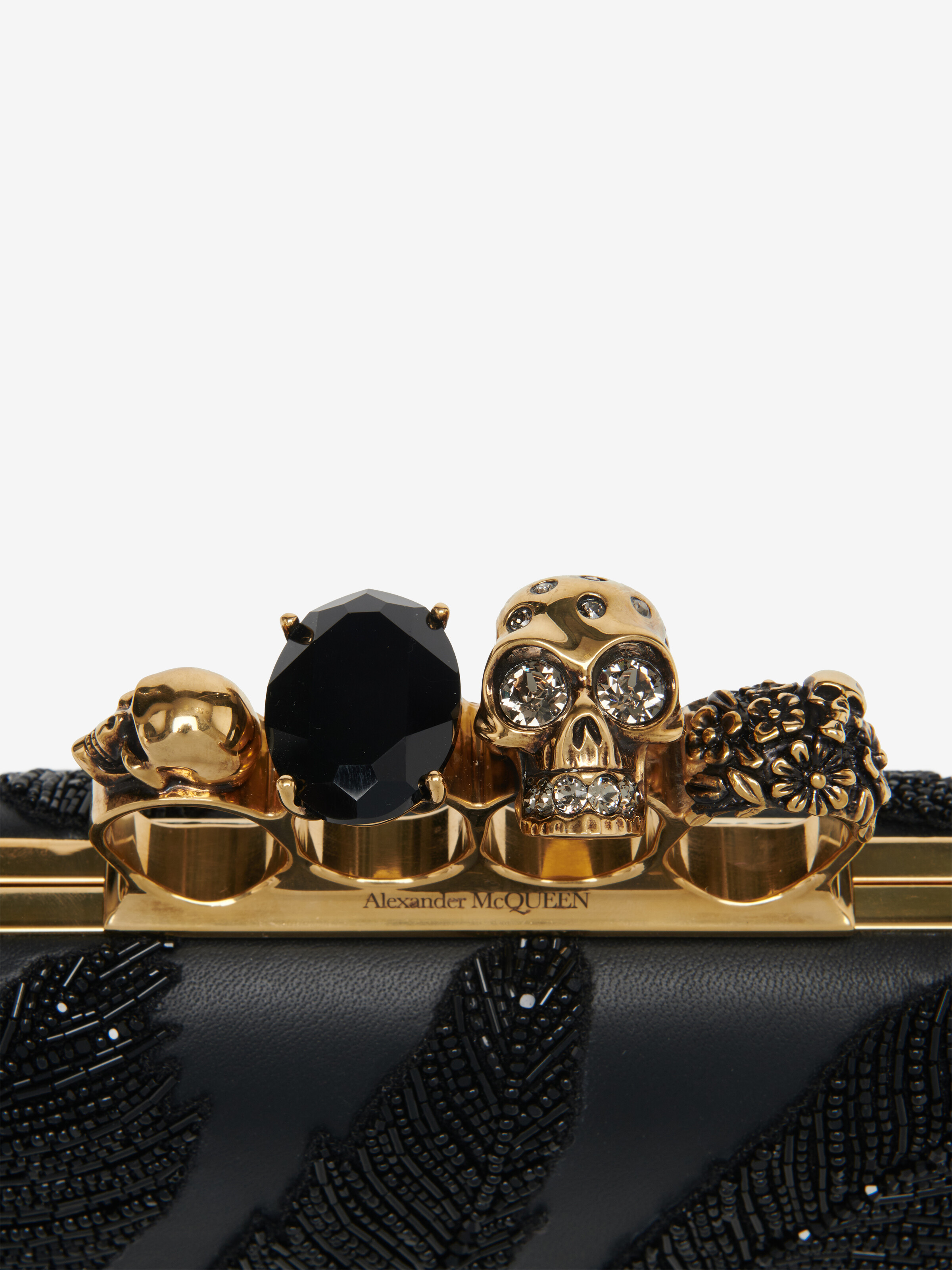 Women's Knuckle Clutch in Black in Lamb Leather | Alexander McQueen - image 5