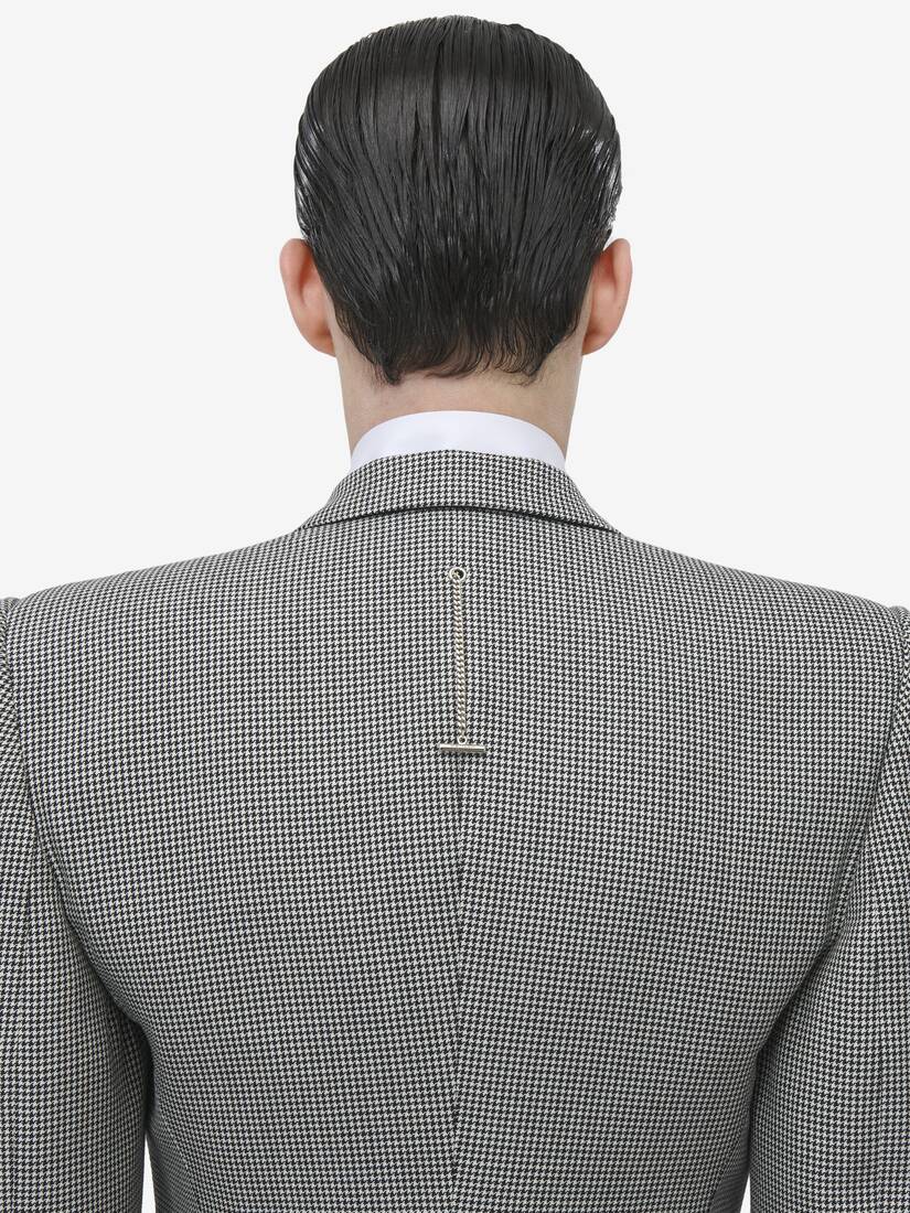 Houndstooth Double-Breasted Jacket