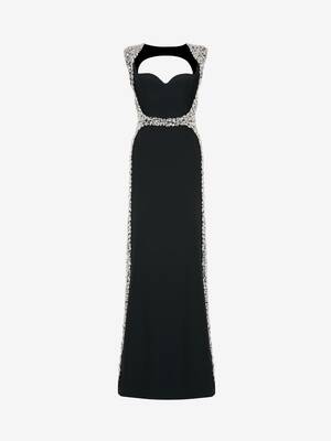 Crystal Shard Harness Evening Dress