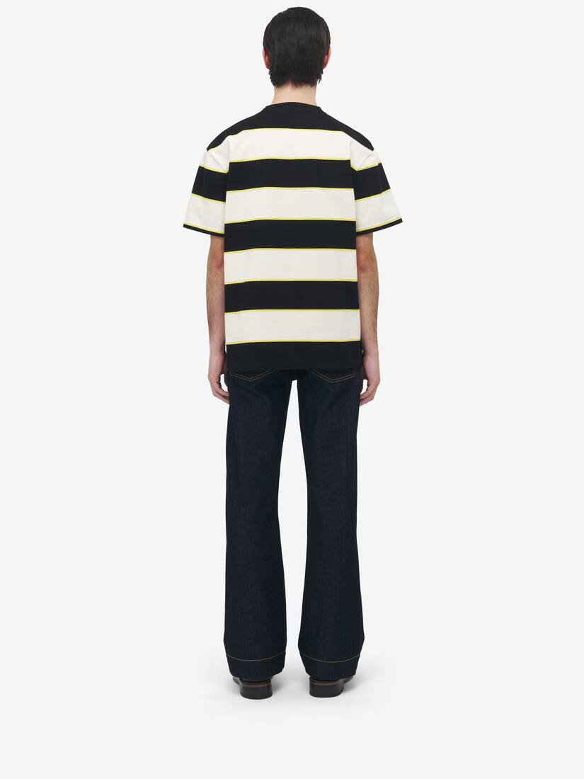 Inverted Skull Striped T-shirt