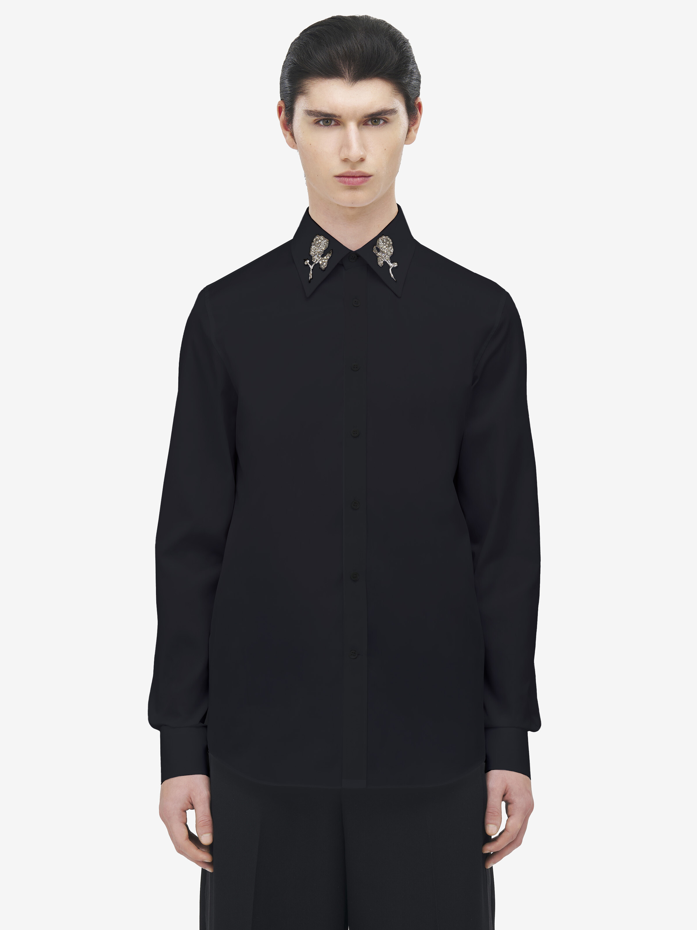 Sailor Tattoo Rose Embroidery Shirt