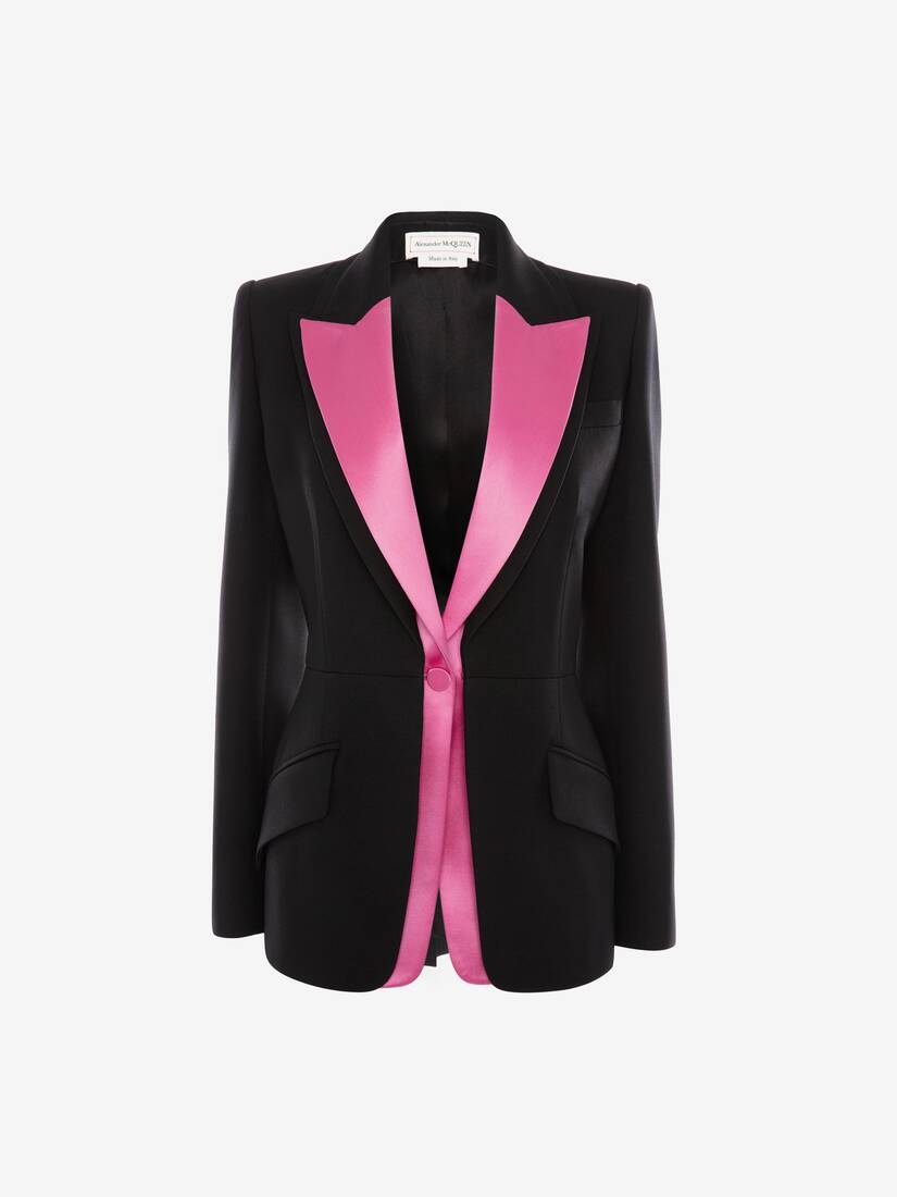 Double Lapel Light Wool Silk Jacket
