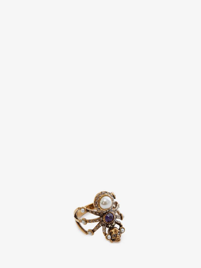 Spider Ring in Antique Gold | Alexander McQueen US
