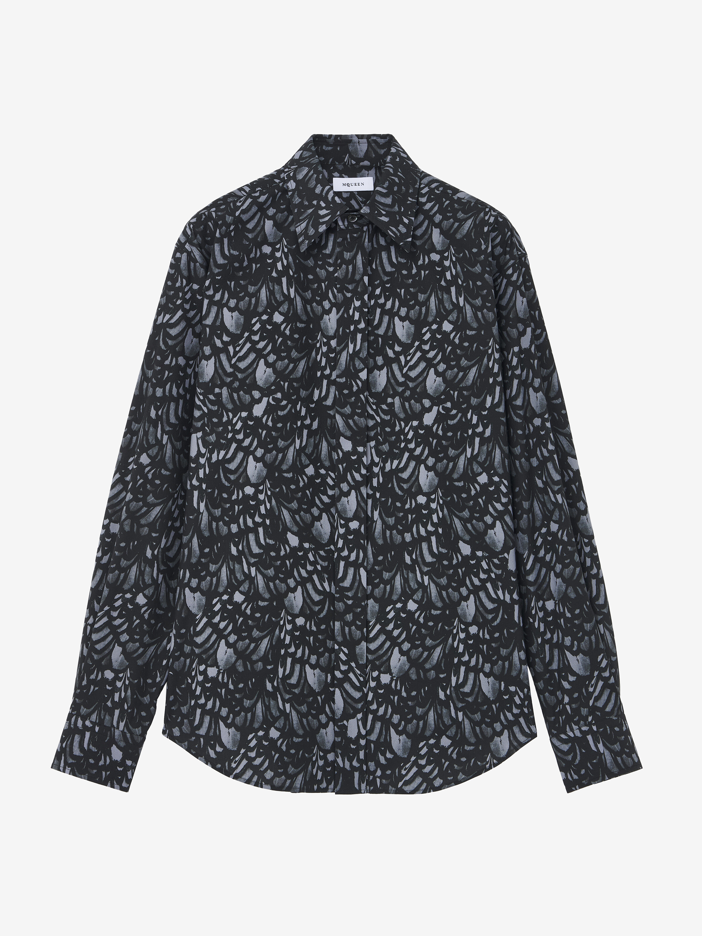 Feather Print Relaxed Shirt