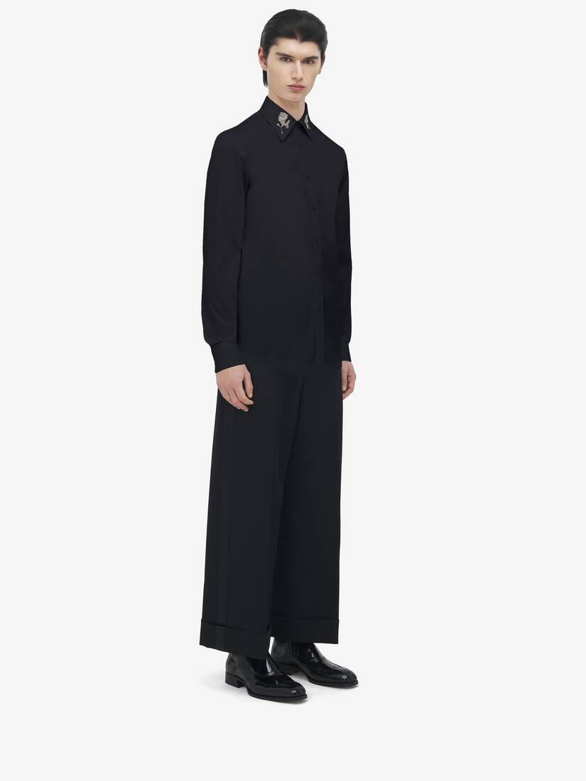 Sailor Tattoo Rose Embroidery Shirt | Alexander McQueen - image 3