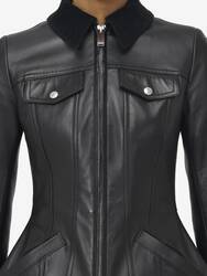 Peplum Leather Jacket