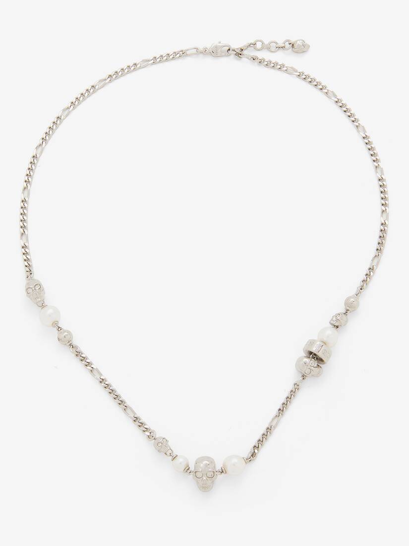 Skull and Pearl Necklace