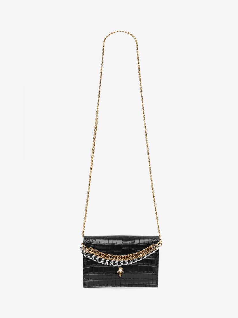 Small Skull Bag with Chain in Black | Alexander McQueen US