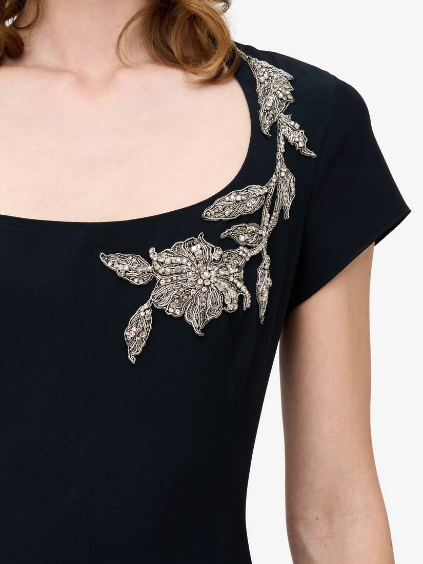 Banshee Embroidery Evening Dress