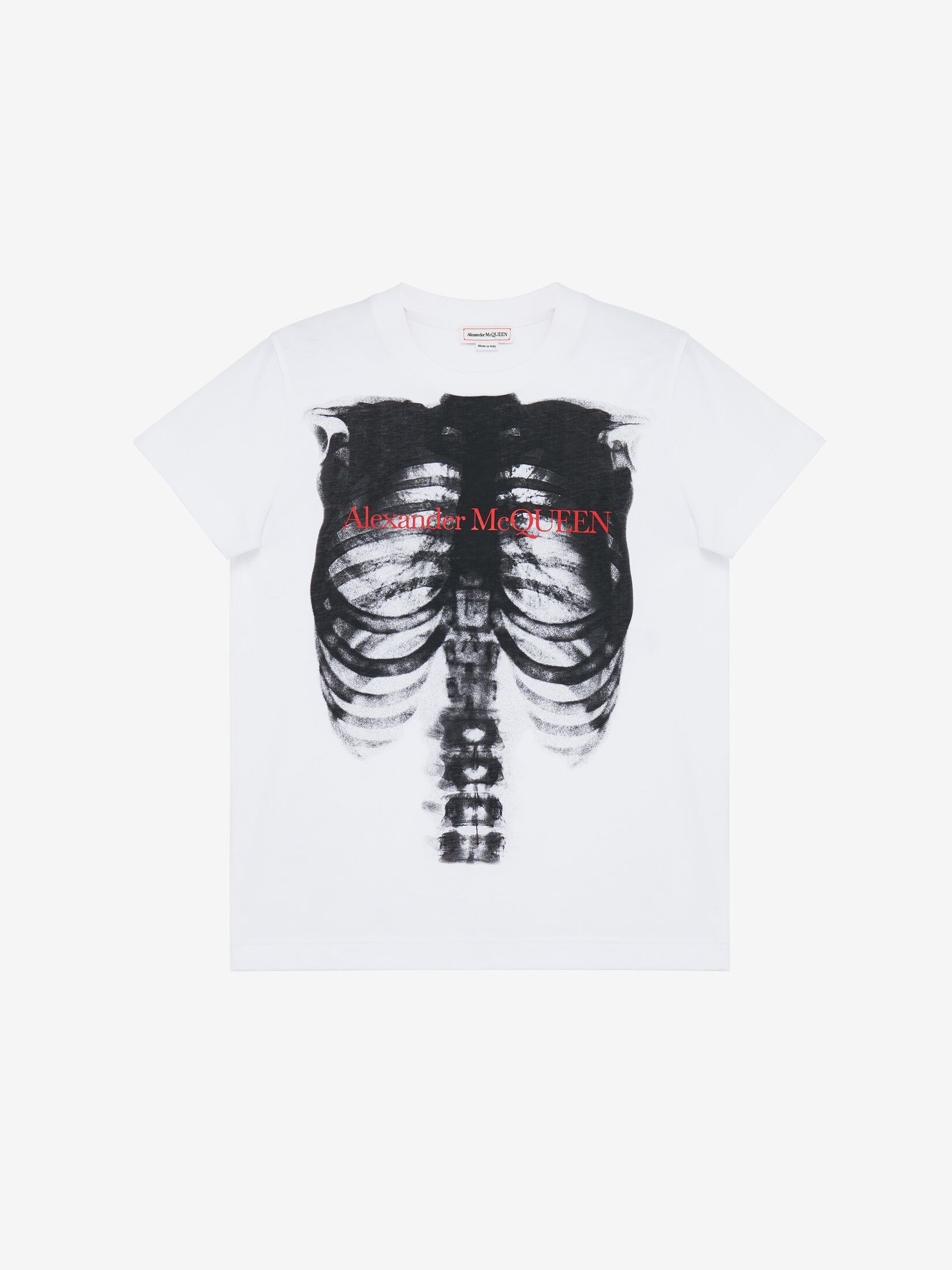 Körperbetontes T-Shirt mit Brustkorb-Print