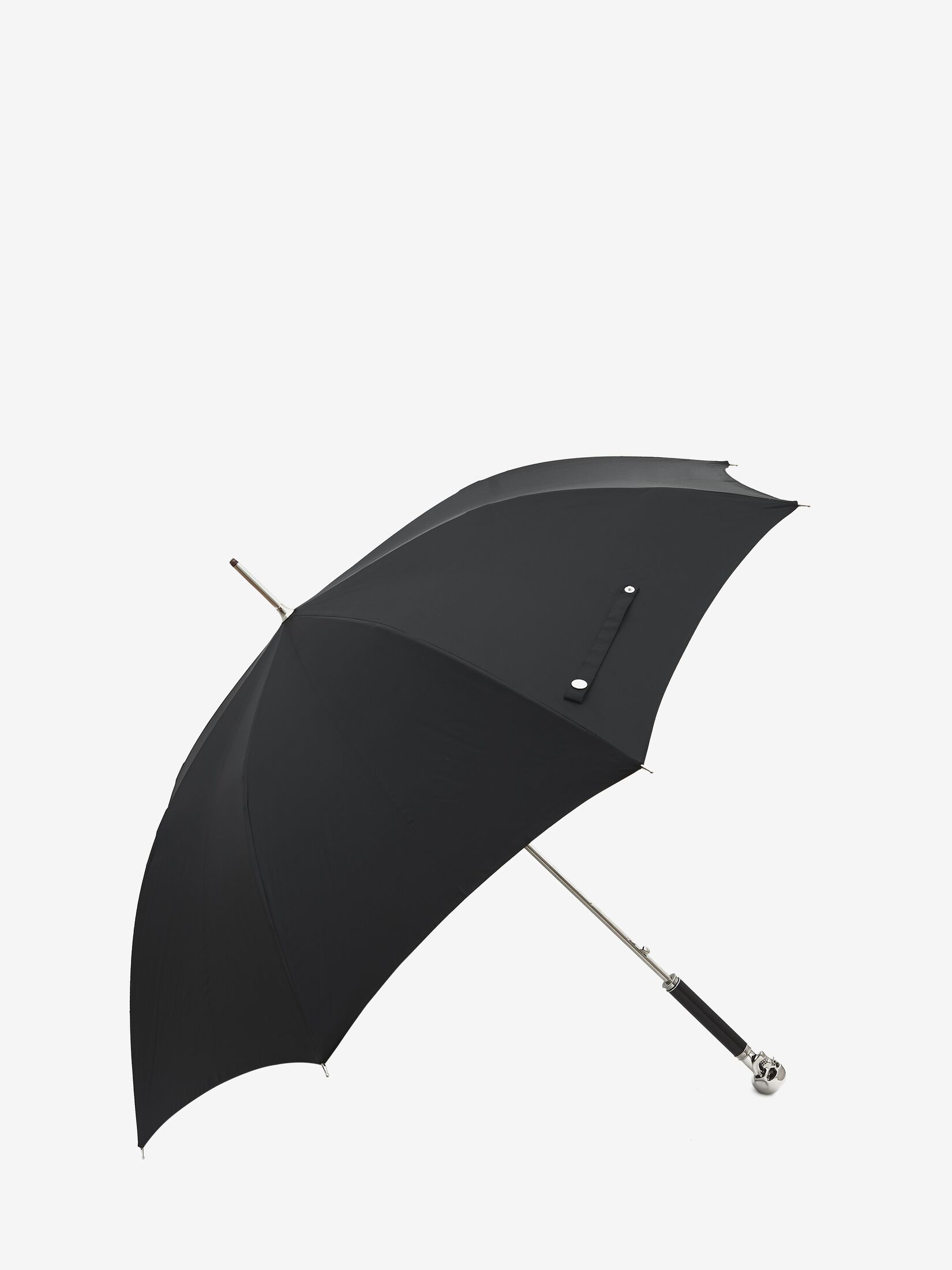 Skull Long Umbrella in Black | Alexander McQueen US