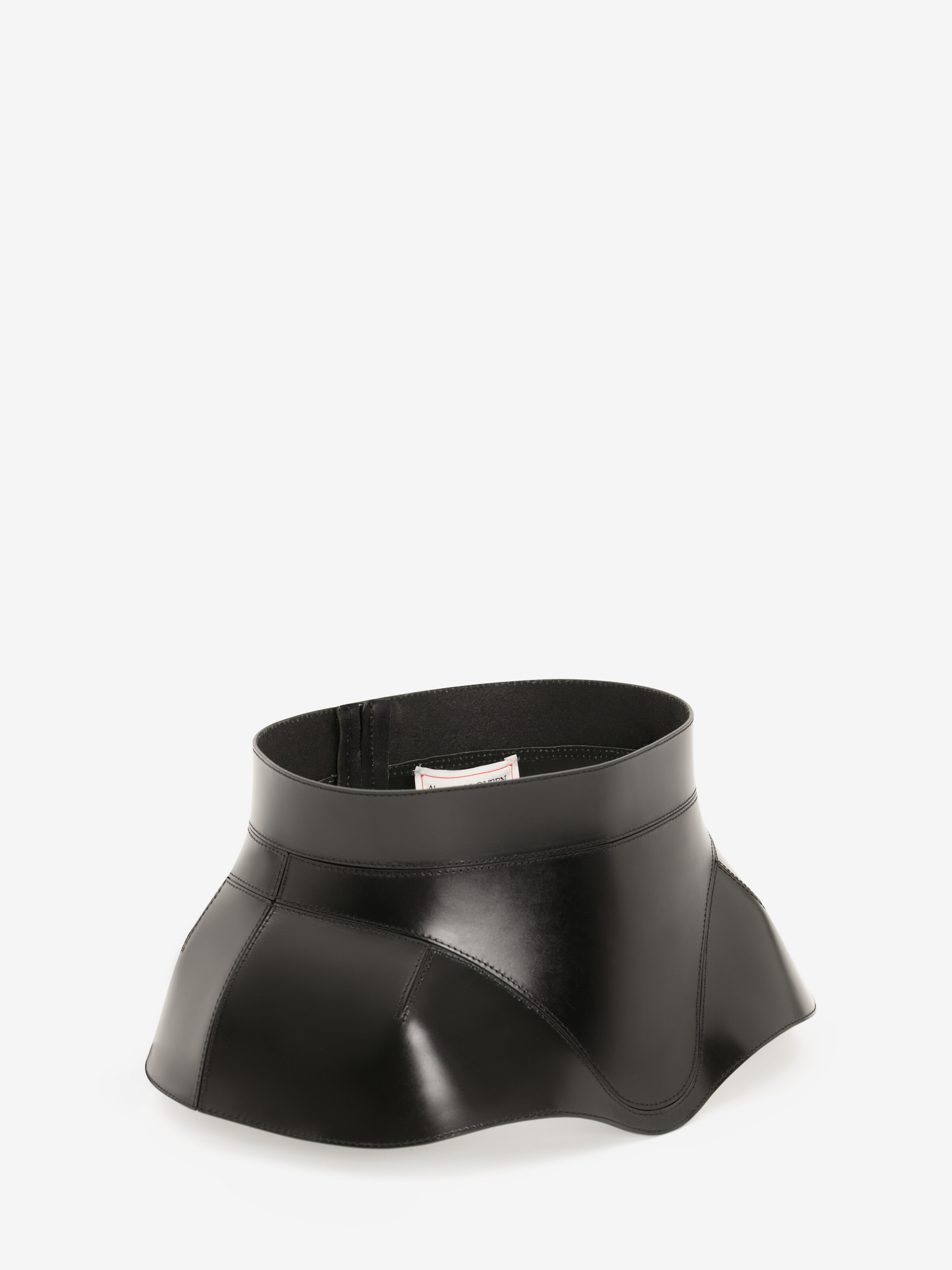 Women's Leather Articulated Corset Belt in Black in 100% Calf Leather | Alexander McQueen - image 2