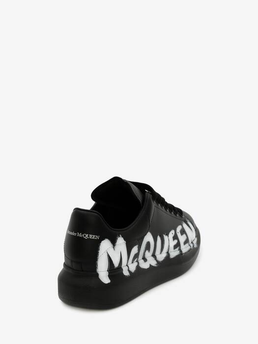 Online Exclusive McQueen Graffiti Oversized Sneaker in Black/White