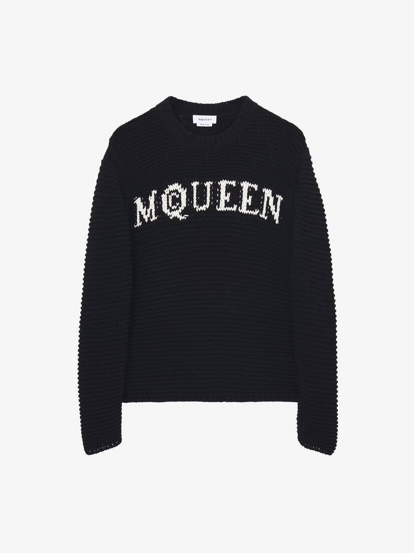 McQueen Logo Textured Jumper