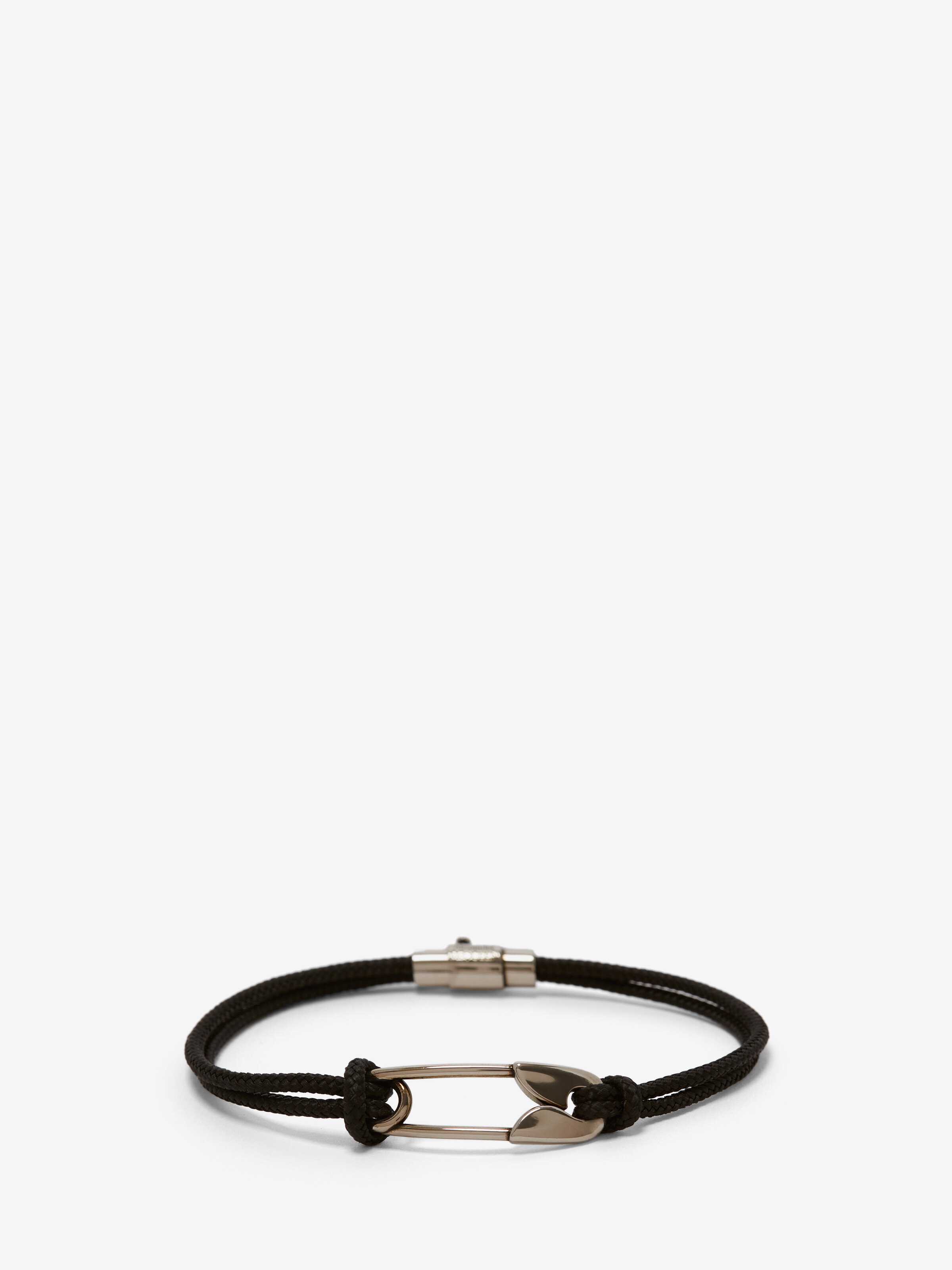 Alexander Mcqueen Safety Pin Friendship Bracelet In Black ModeSens