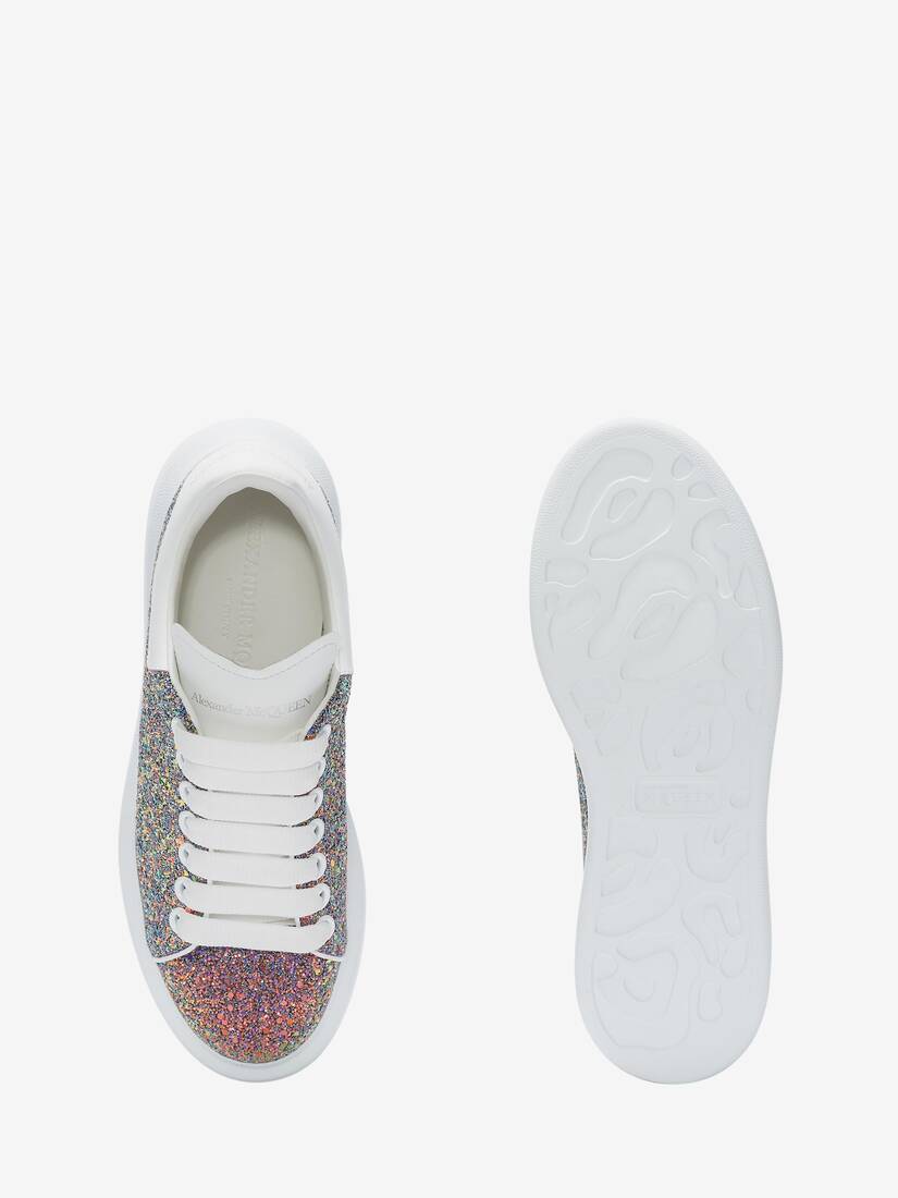 multicolor shell glitter oversized sneakers
