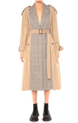 Spliced Trench Coat
