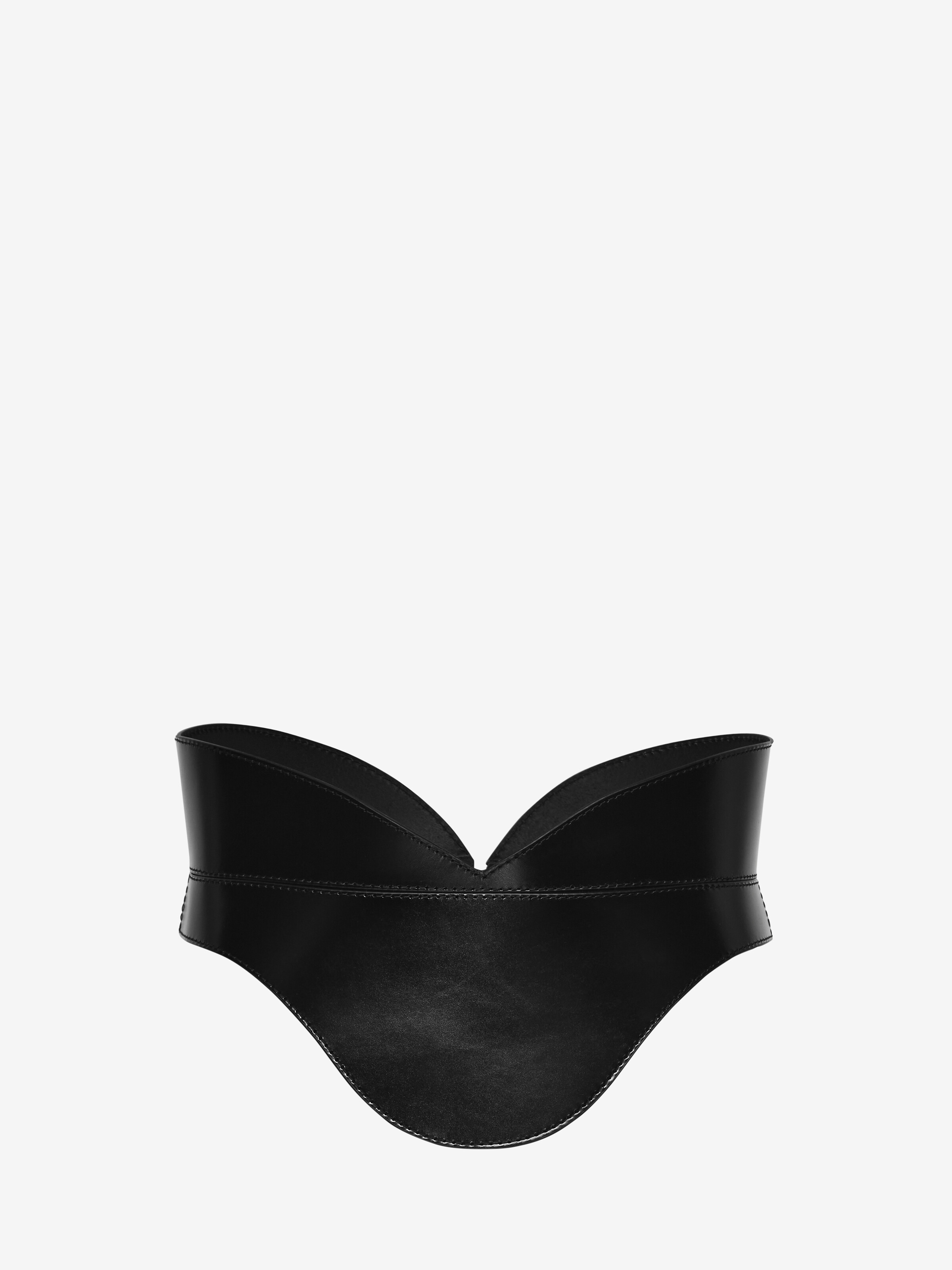 Alexander McQueen Zip-up Leather Bra Top in Black