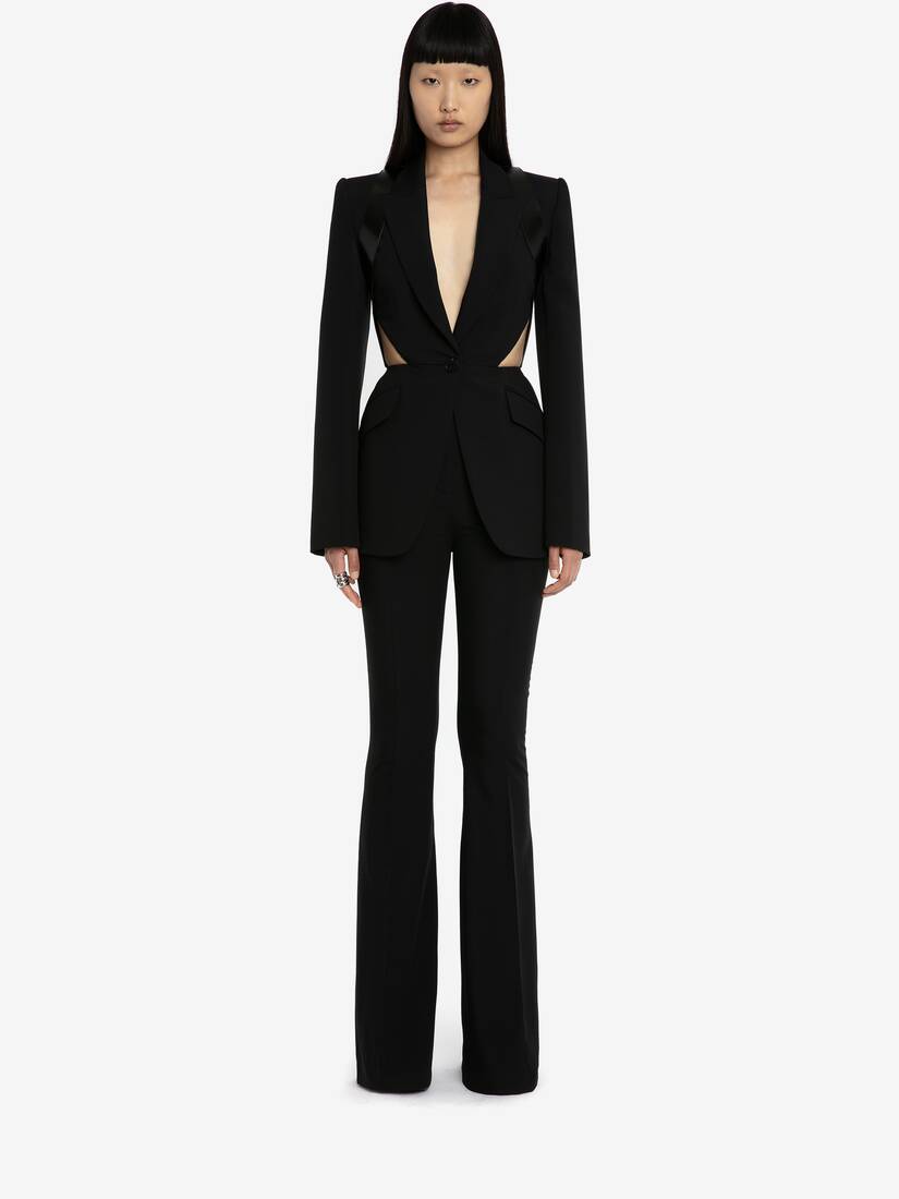 Giacca In Pelle Con Harness E Cut-Out