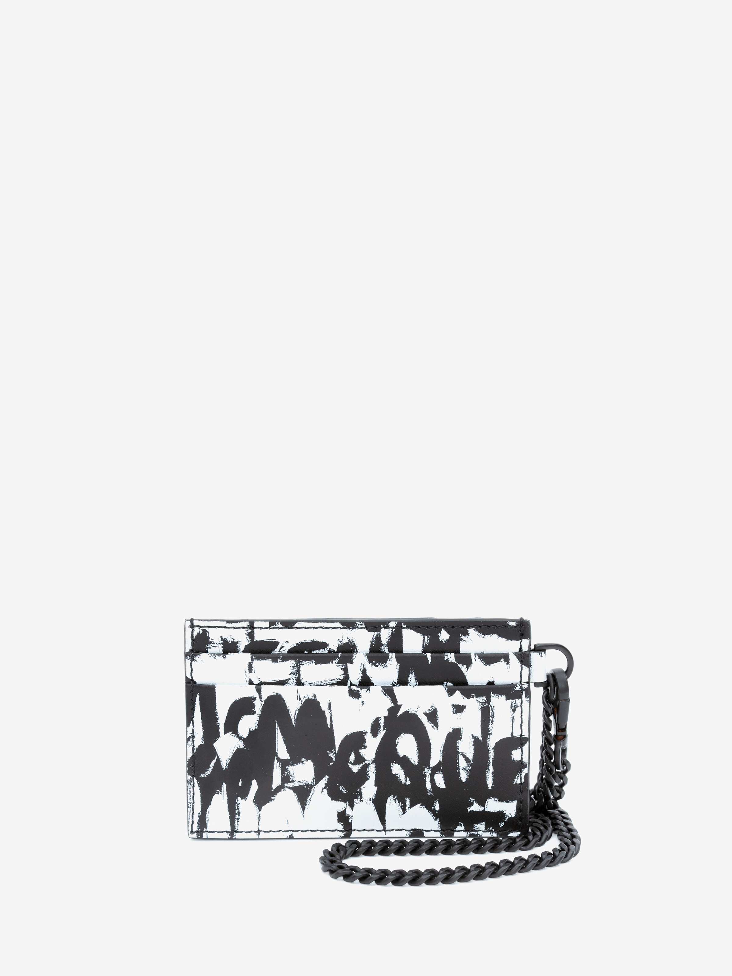 Alexander McQueen Men's Graffiti Leather Pocket Organizer Wallet