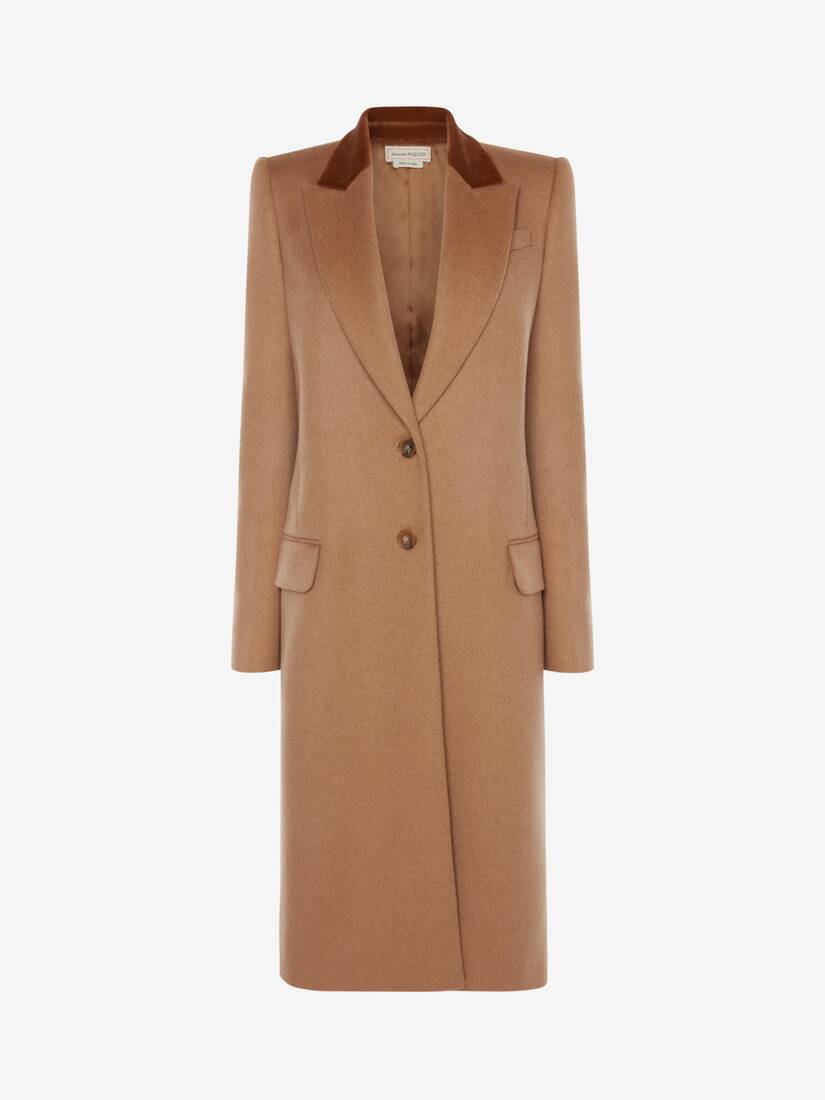 Single Breasted Camel Coat