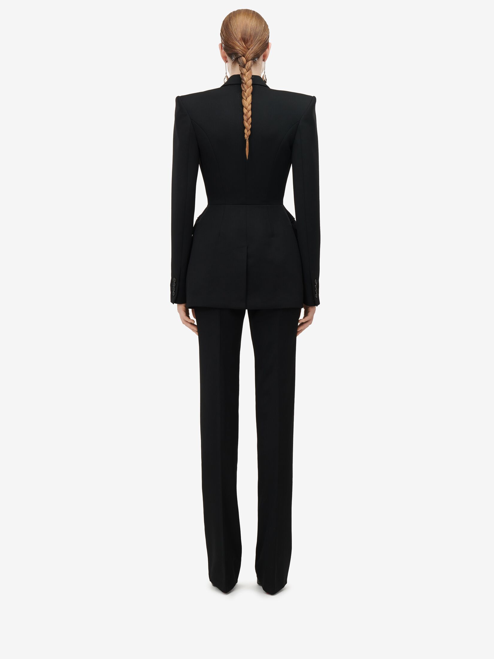 Y2k Alexander Mcqueen Tailored Trousers. Size 40 29 Waist. Straight Cut,  Black, Mid Rise. 