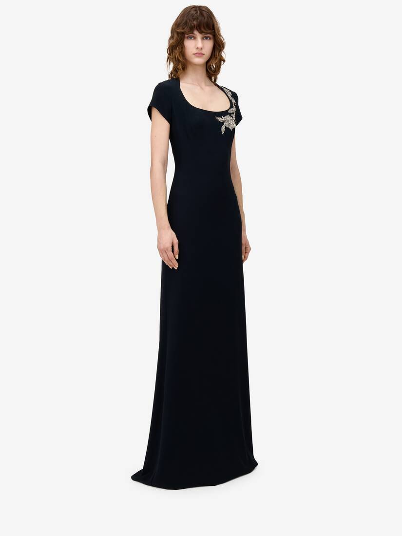 Banshee Embroidery Evening Dress