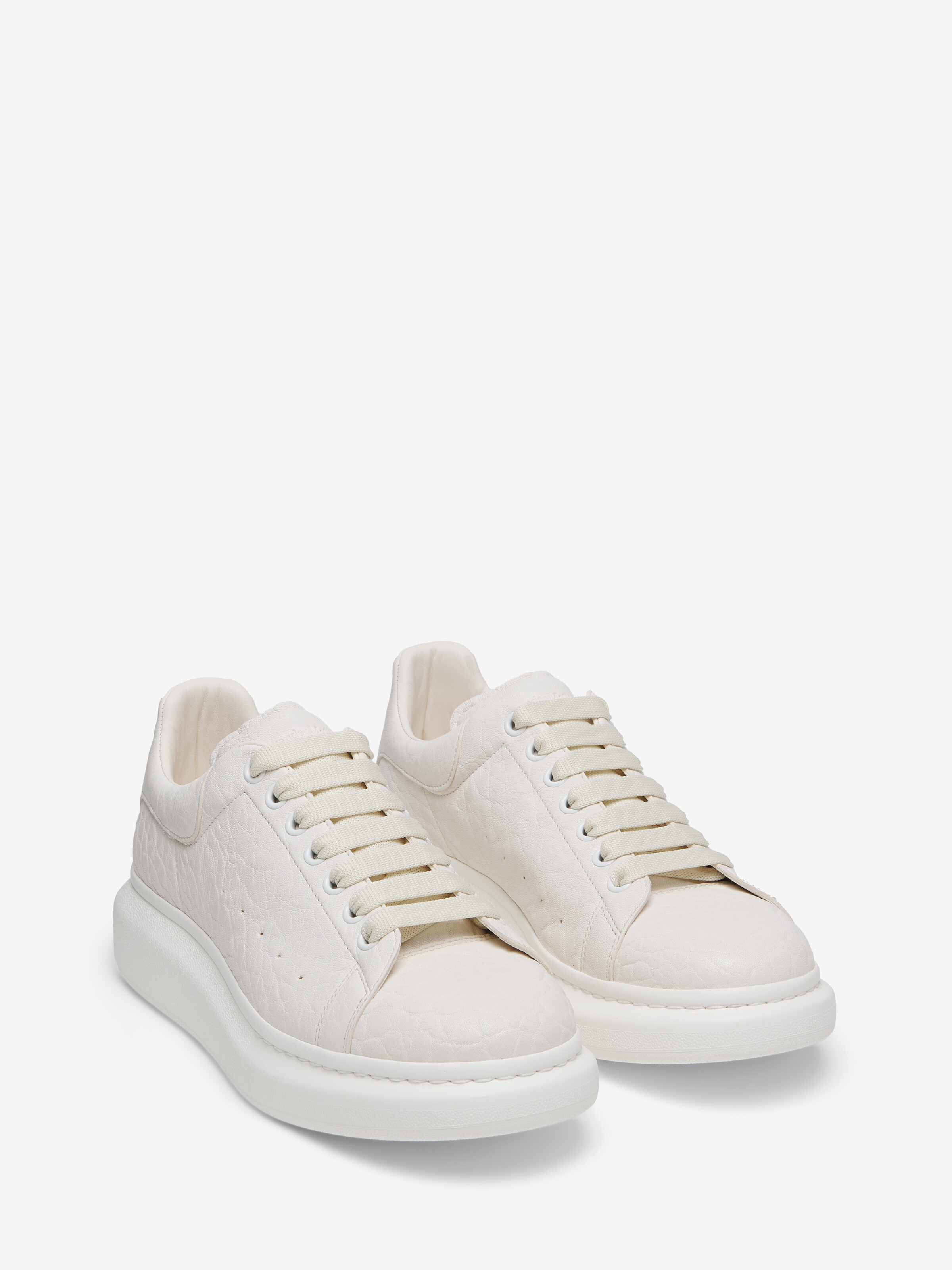 Men's Oversized Sneaker in Off White in Shearling | Alexander McQueen - image 2