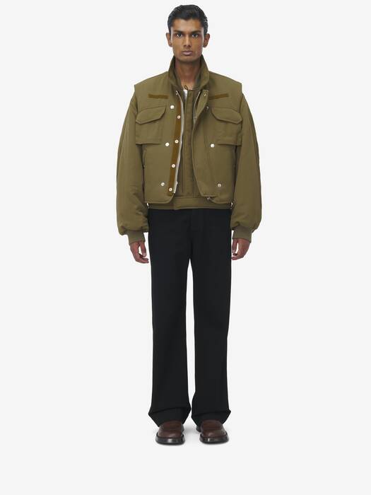 デニム・ジーパン alexander mcqueen FW22 JEANS WIDE LEG (687113_QMABZ1131) Alexander McQueen Wide Leg Jeans | Black | FARFETCH
