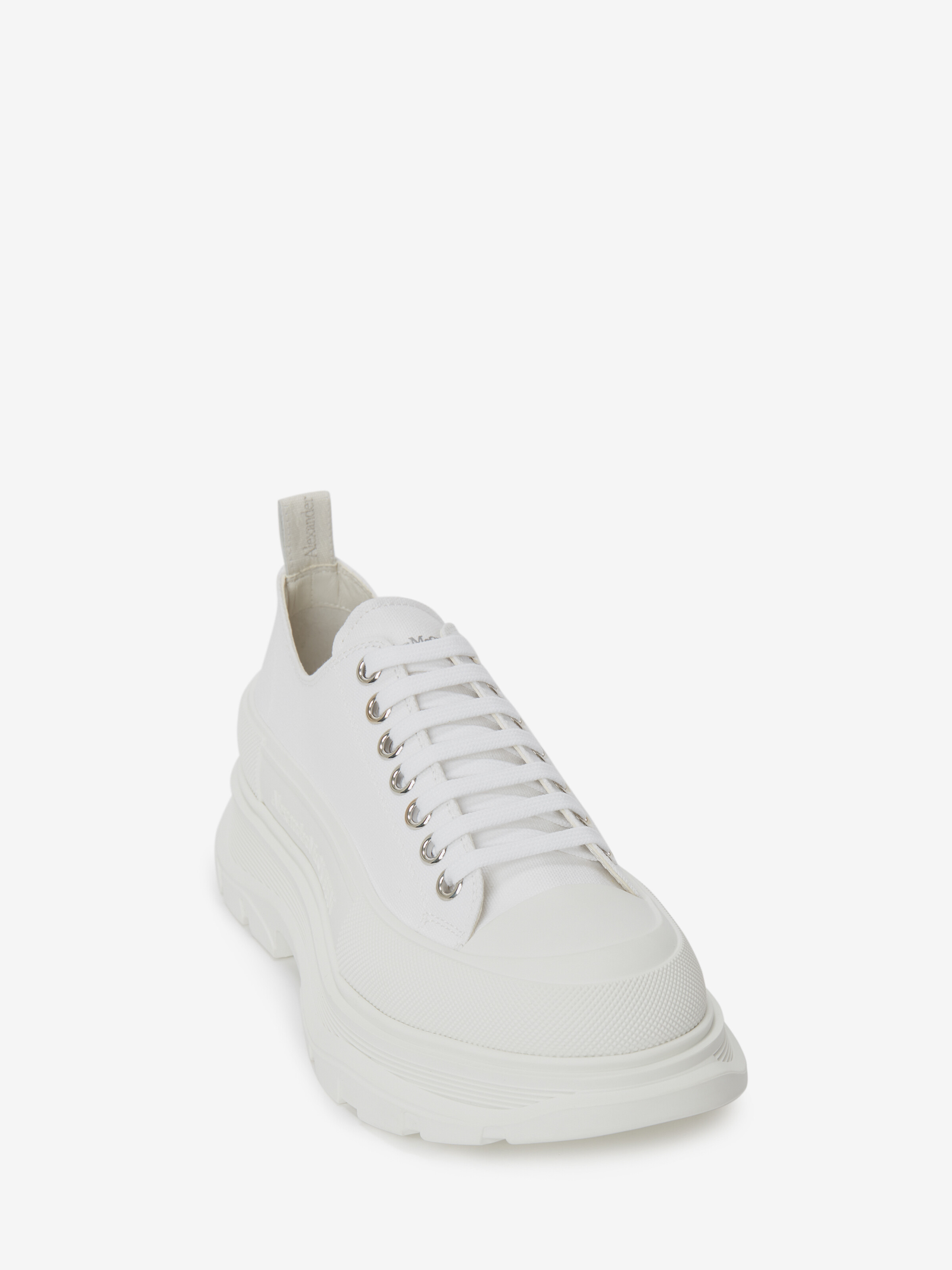 Men's Tread Slick Lace Up in White in Cotton | Alexander McQueen - image 2