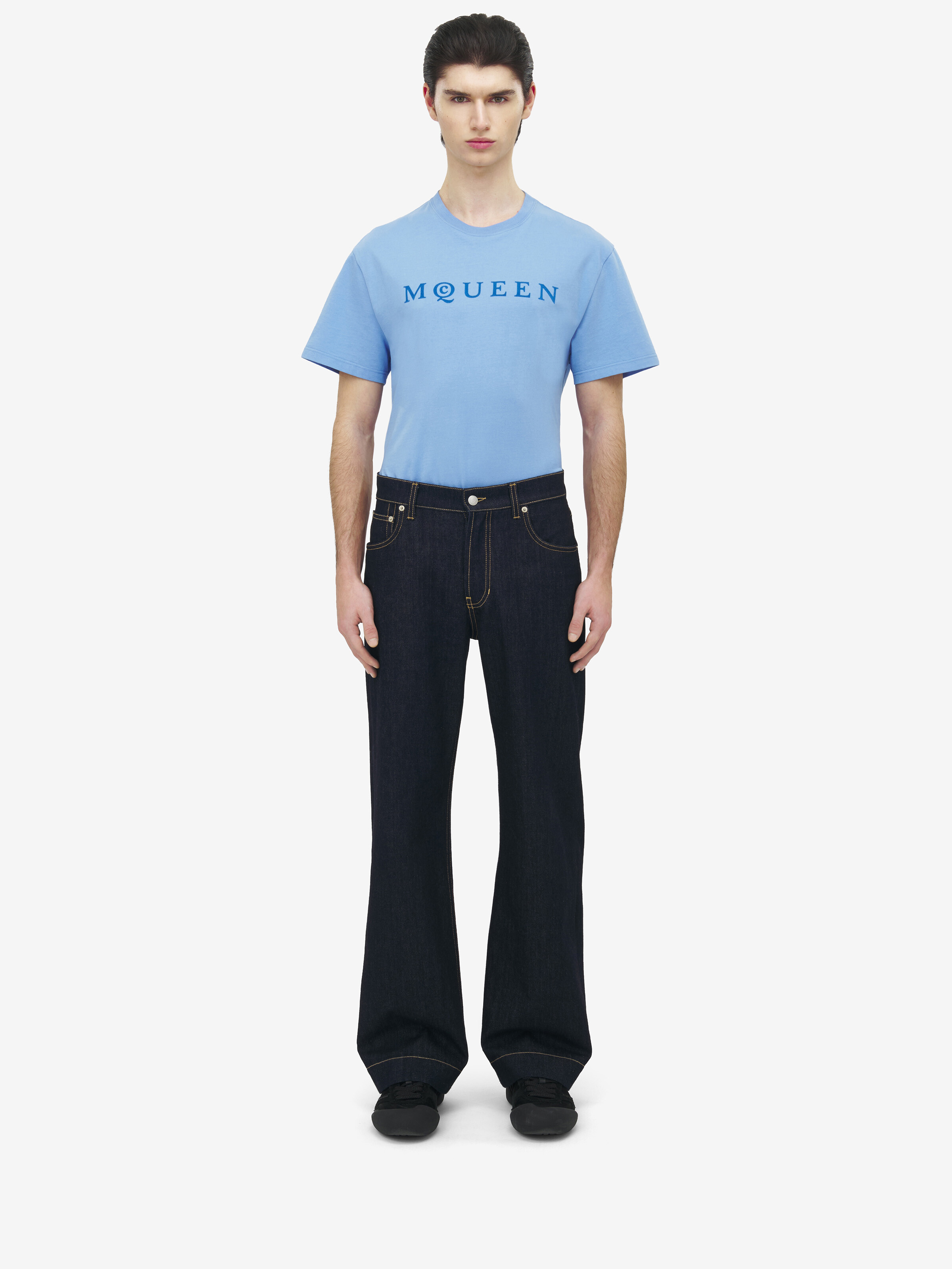 闊腿牛仔褲 in 棉 | Alexander McQueen - image 2