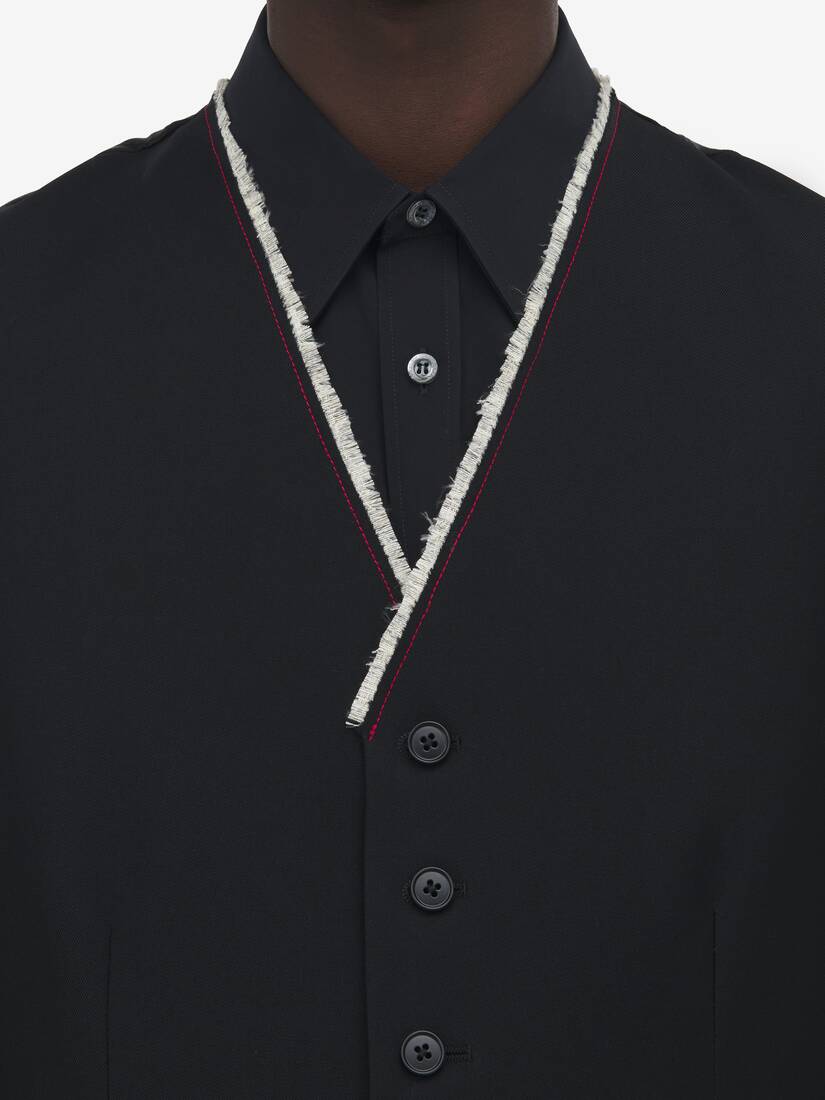 Raw Edge Canvas Waistcoat