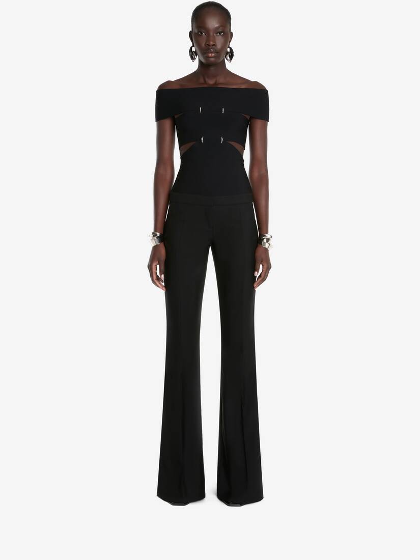Low-waisted Tailored Trousers