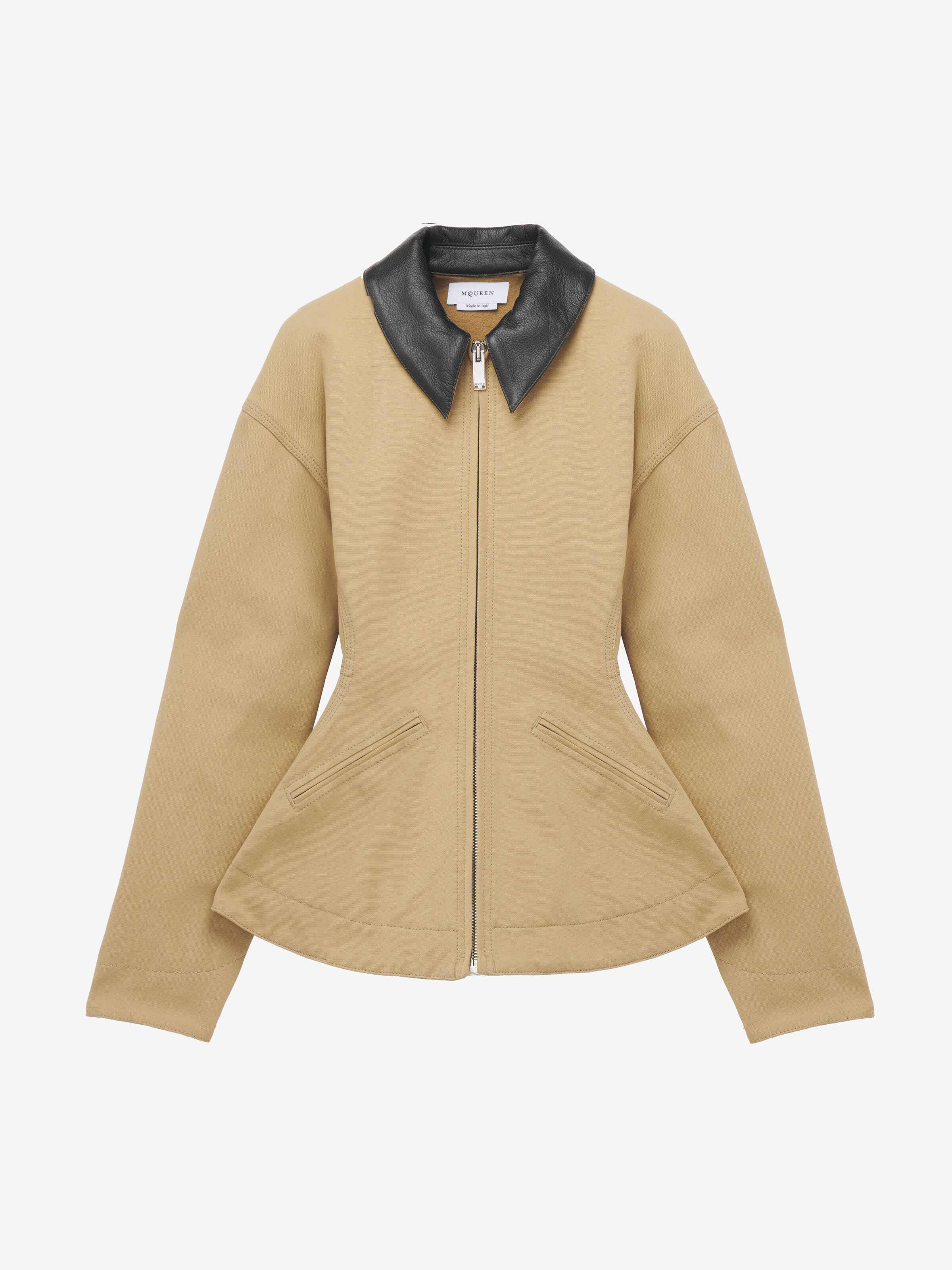 Stonewashed Canvas Peplum Jacket