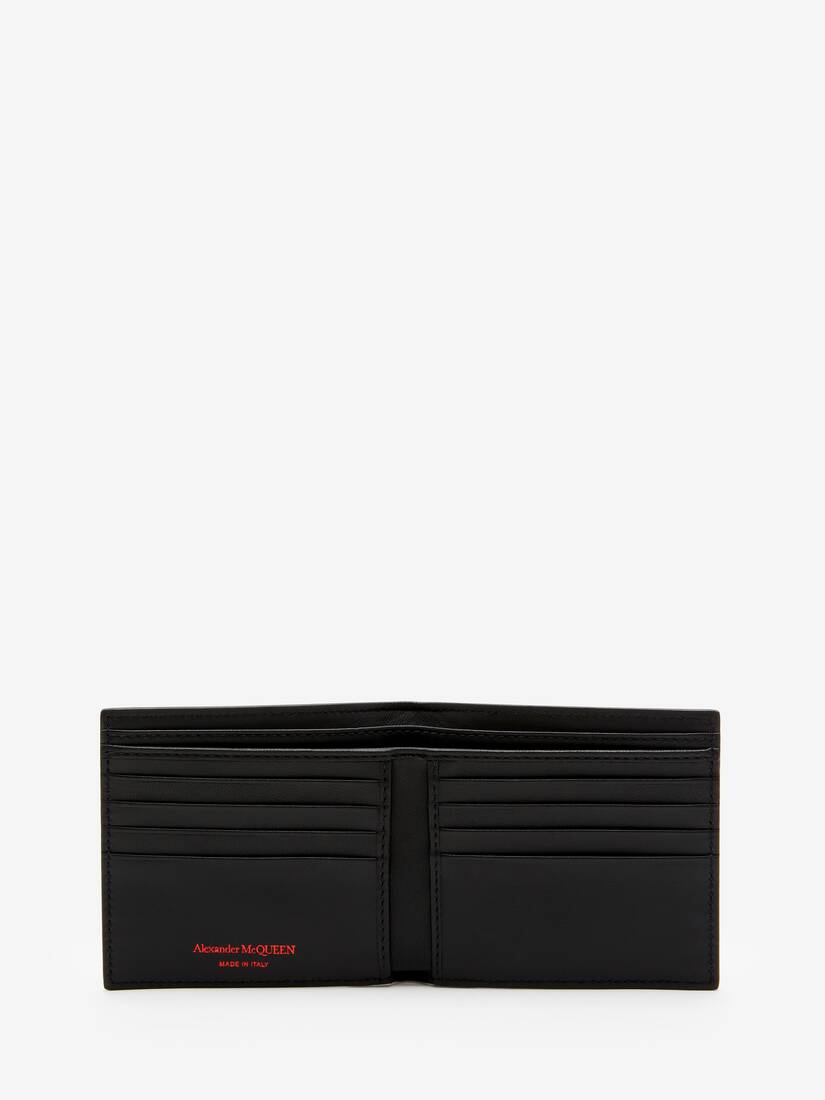 Bifold Leather Wallet in Black - Alexander Mc Queen