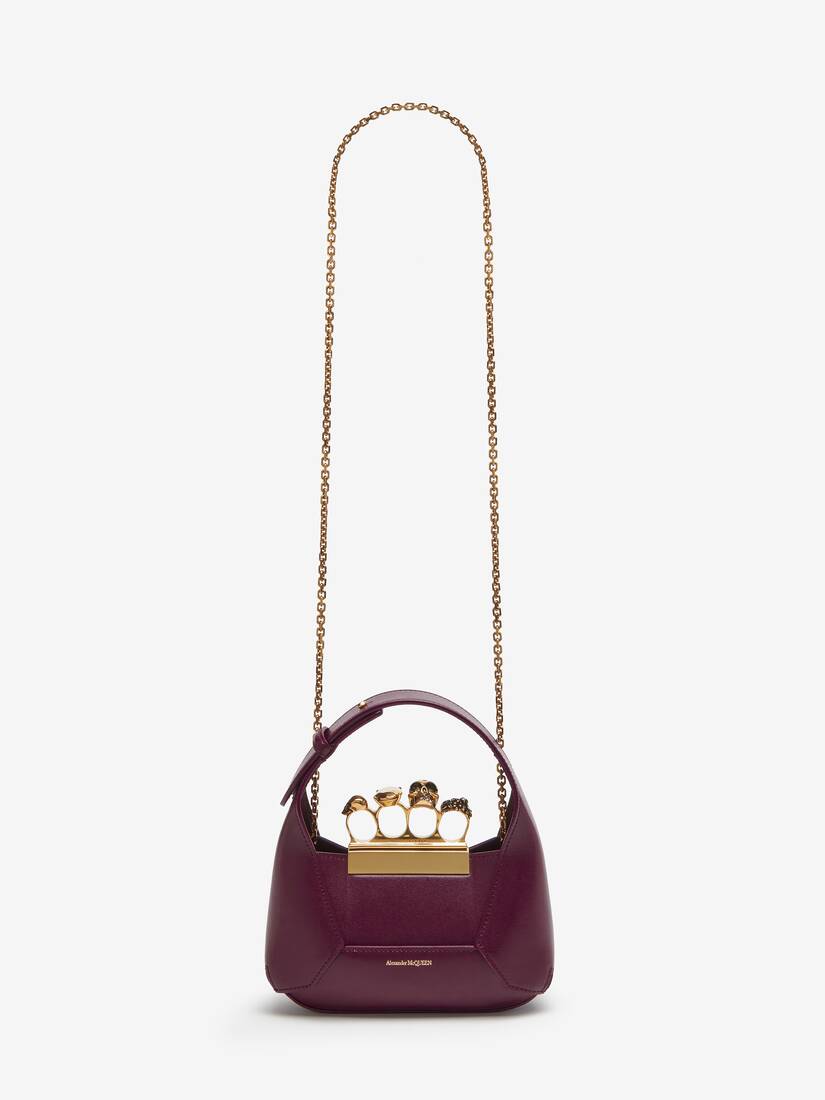 Alexander McQueen Jewelled Hobo Mini Leather Shoulder Bag