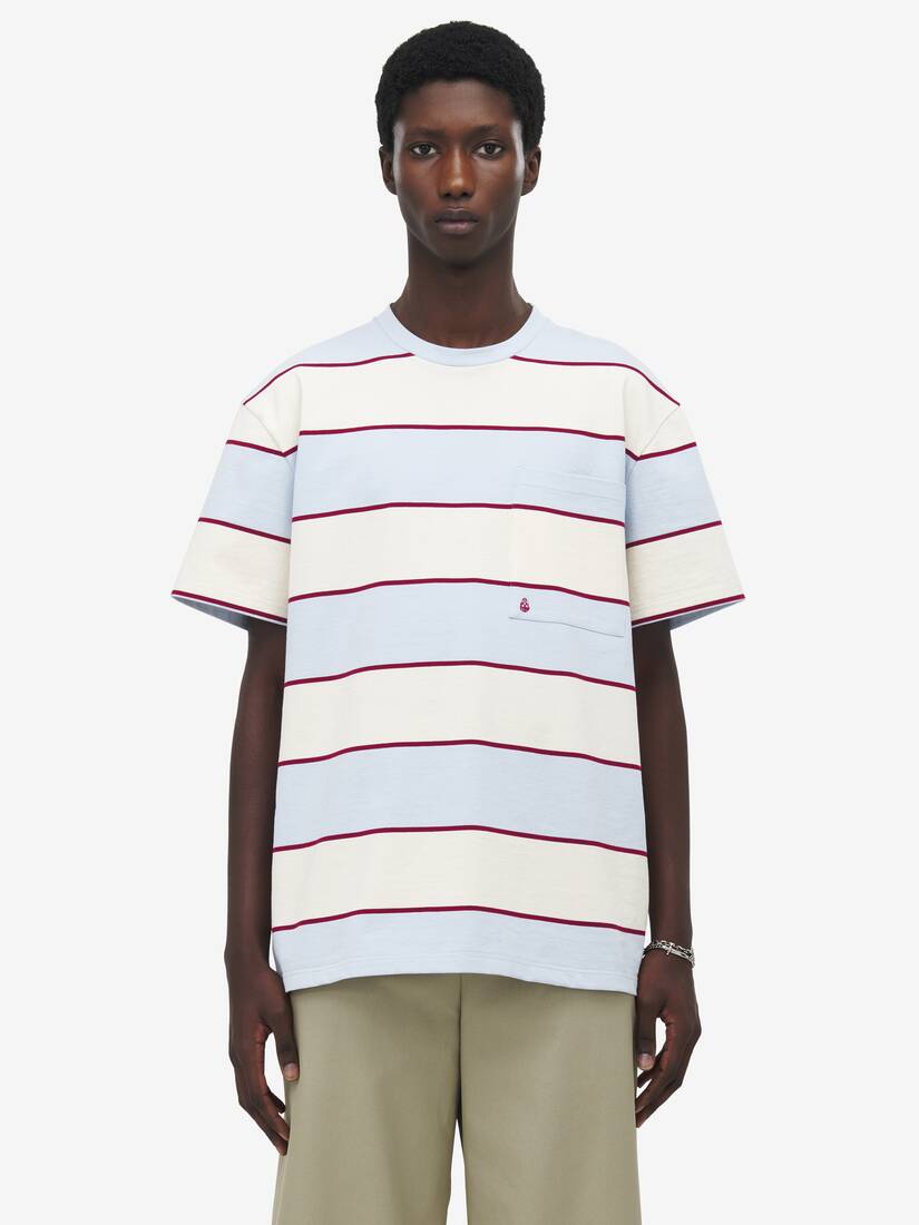 Inverted Skull Striped T-shirt