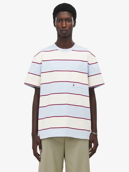Alexander McQueen ストライプ スカル長袖カットソー Alexander McQueen ストライプ スカル長袖カットソー 2025年最新