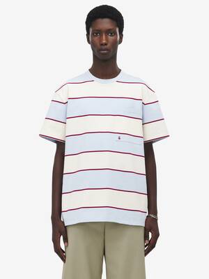 ALEXANDER MCQUEEN マンツマンTシャツ Alexander McQueen Small Monster Eye Printing Cotton Short