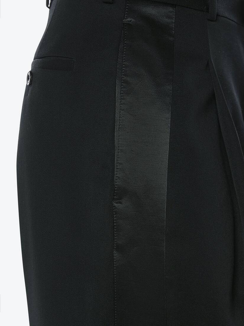 Japanese Barathea Wool Tuxedo Trousers 