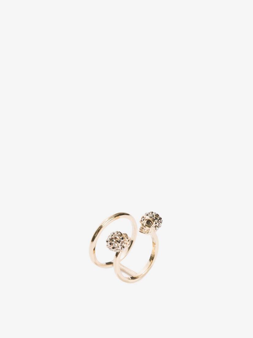 Twin skull double ring
