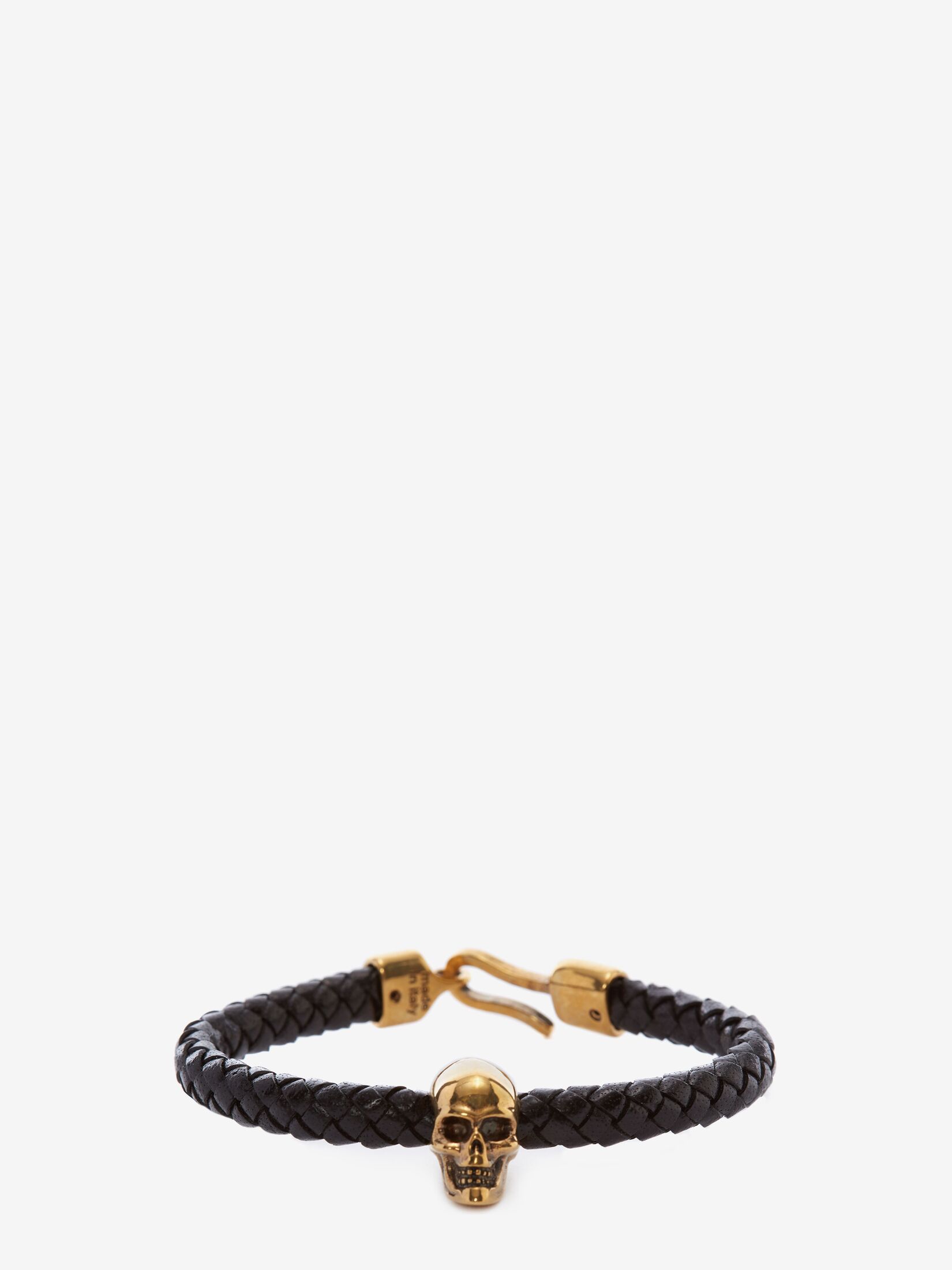 Skull Leather Bracelet in Black | Alexander McQueen US