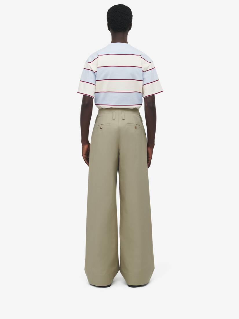 Wide Leg Chino Trousers