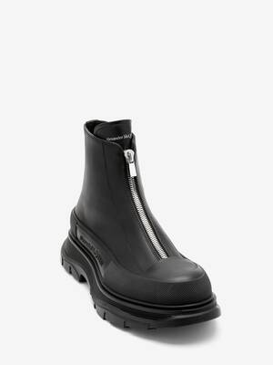Tread Slick Zip Boot in Black | Alexander McQueen US