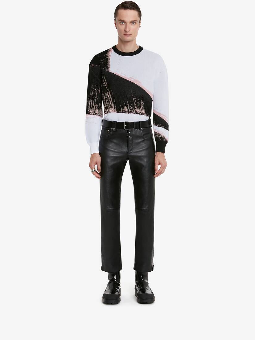 Pull En Jacquard À Imprimé Coup De Pinceau